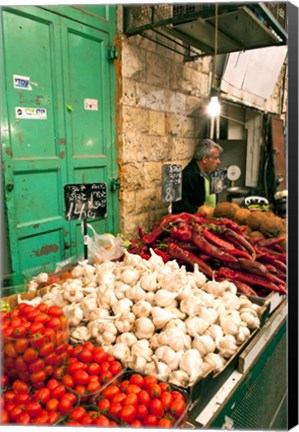 Framed Machne Yehuda Market, Jerusalem, Israel Print