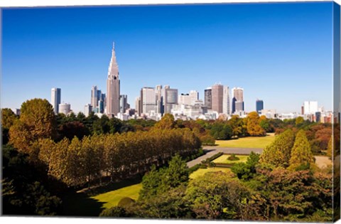 Framed Japan Tokyo Shinjuku District, Shinjuku Gyoen Garden Print