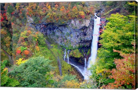 Framed Kegon waterfall of Nikko, Japan Print