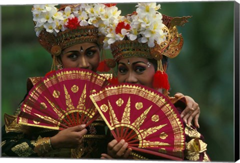 Framed Legong Dancers, Bali, Indonesia Print