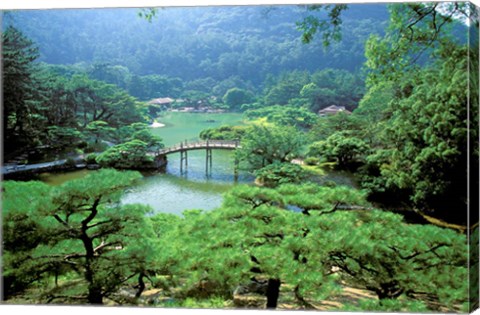 Framed Ritsurin Park, Takamatsu, Shikoku, Japan Print