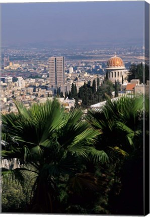 Framed Haifa Cityscape from Bahai Dome, Israel Print