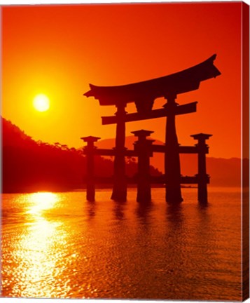 Framed O-Torii Gate, Itsukushima Shrine, Miyajima, Japan Print