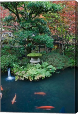 Framed Japanese Garden, Tokyo, Japan Print