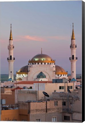 Framed Jordan, Kings Highway, Madaba, Town view with mosque Print