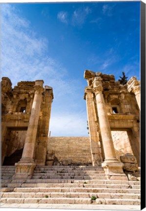 Framed Propilaeum of the Temple of Artemis, Jerash, Gerasa, Jordan Print