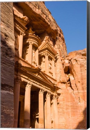 Framed Treasury, El-Khazneh, Petra, UNESCO Heritage Site, Jordan Print