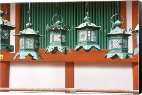 Framed Kasuga Lanterns, Kasuga Shrine, Nara, Japan Print