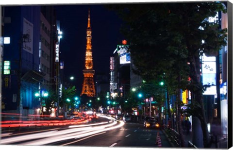 Framed Tokyo Tower, Roppongi, Tokyo, Japan Print