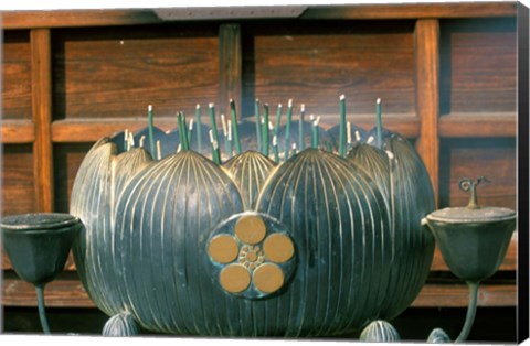 Framed Incense Burner, Kyoto, Japan Print