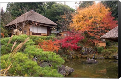 Framed Tea House, Kyoto, Japan Print