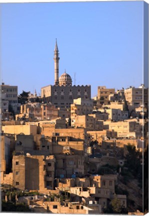 Framed Aerial view of traditional houses in Amman, Jordan Print