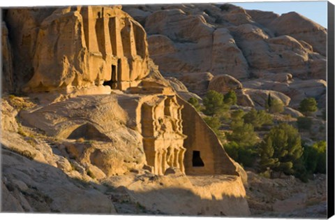 Framed Obelisks Tomb, Petra, Jordan Print