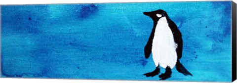 Framed Blue Penguin IV Print