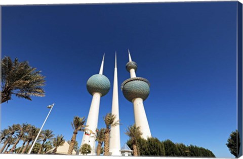 Framed Kuwait, Kuwait City, Kuwait Towers Print