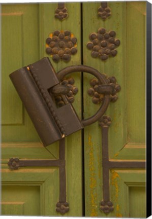 Framed Metal Door Lock, Changgyeonggung Palace Complex, Seoul, South Korea Print