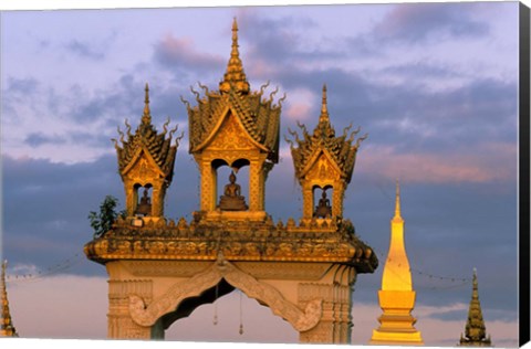 Framed Asia, Laos, Vientiane, That Luang Temple Print