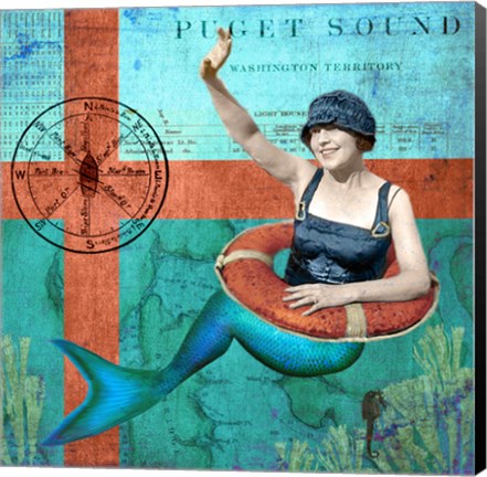 Framed Puget Sound Mermaid Print