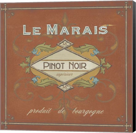 Framed Vintage Wine Labels II Print