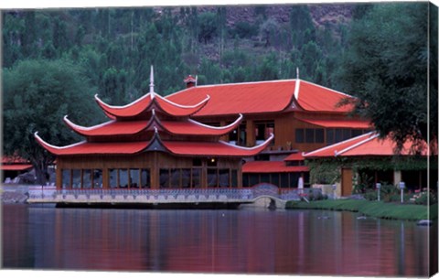 Framed Pakistan, Skardu Region. Shangri La Lodge Print