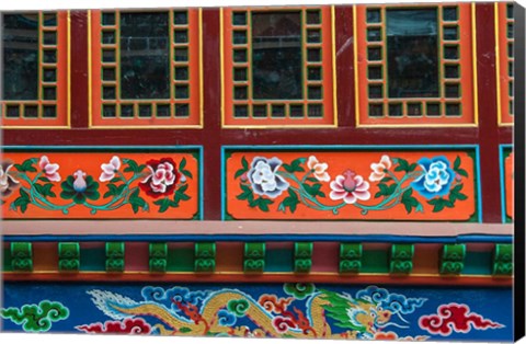 Framed Buddhist temple, Namche Bazaar, Solukhumbu, Nepal. Print