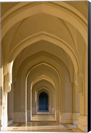 Framed Oman, Muscat, Walled City of Muscat. Arabian Arches by the Sultan&#39;s Palace Print