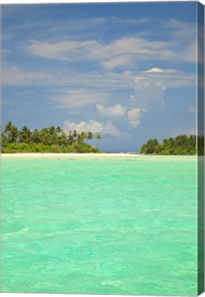 Framed Medahutthaa Island, North Huvadhoo Atoll, Southern Maldives, Indian Ocean Print