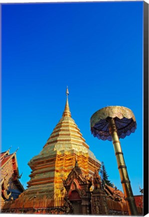 Framed Wa Phra That Doi Suthep Rajvoravihara, Chiang Mai, Thailand Print