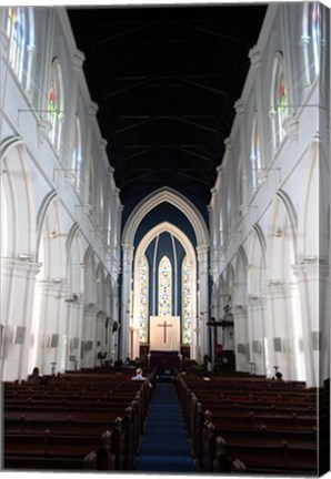 Framed Singapore. The interior view of St. Andrew&#39;s Cathedral Print