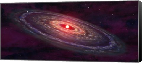 Framed Artist&#39;s concept of a protoplanetary disk Print