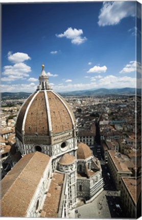 Framed Piazza del Duomo with Basilica of Saint Mary of the Flower, Florence, Italy Print