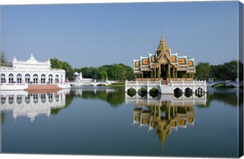 Framed Aisawan Dhipaya Asana Pavilion, Royal Summer Palace, Bangkok, Thailand Print