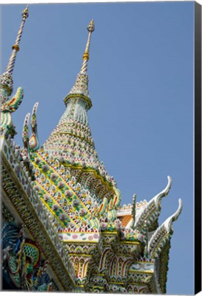 Framed Roof detail, Grand Palace, Bangkok, Thailand Print