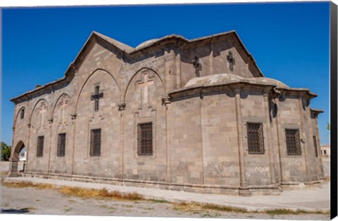 Framed Old abandoned church in Cappadocia, Central Anatolia, Turkey Print