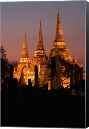 Framed Wat Phra Si Sanphet Temple , Ayutthaya, Thailand Print