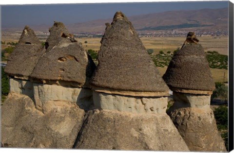 Framed Ash and Basalt Formations, Cappadoccia, Turkey Print