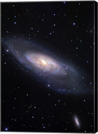 Framed Messier 106, A Spiral Galaxy in the Constellation Canes Venatici Print