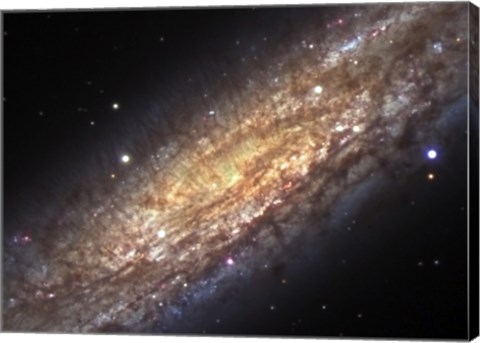 Framed Core of NGC 253, the Sculptor Galaxy Print