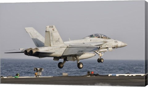 Framed F/A-18F Super Hornet Launches from the USS George HW Bush Print