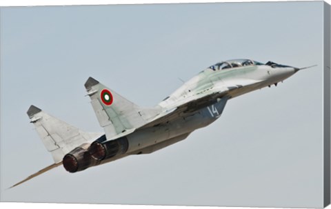 Framed MIG-29 of the Bulgarian Air Force Print