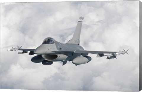 Framed F-16 from the Colorado Air National Guard in flight over Brazil Print