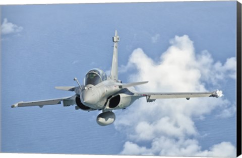 Framed Dassault Rafale of the French Air Force Over Brazil Print