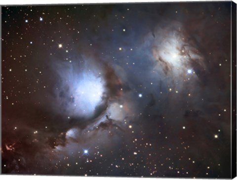 Framed Messier 78, A Reflection Nebula in the Constellation Orion Print