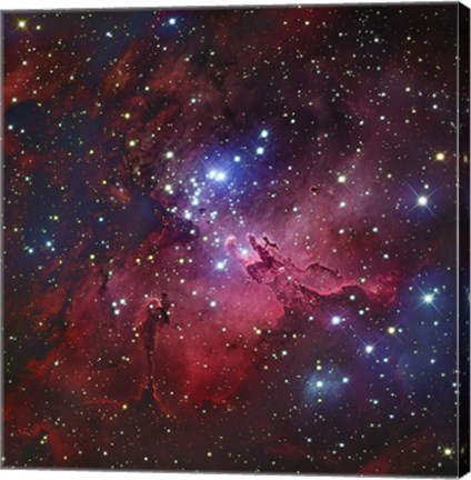 Framed Messier 16, The Eagle Nebula in Serpens Print