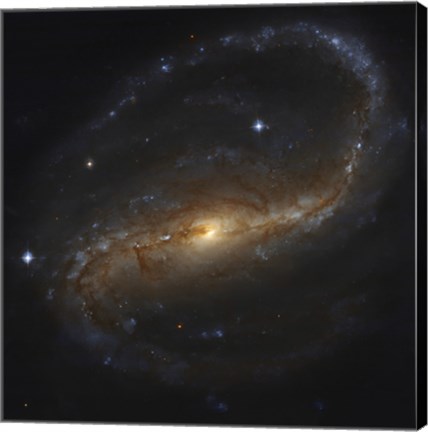 Framed Barred Spiral Galaxy in the Constellation Pegasus Print