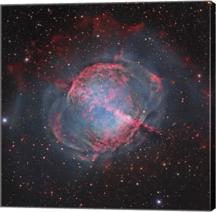 Framed Messier 27, The Dumbbell Nebula Print