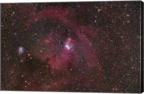 Framed Cone Nebula region in Monoceros Print