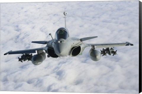 Framed Dassault Rafale B of the French Air Force (front view) Print