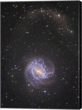 Framed Messier 83 and its Northern Stellar Tidal Stream Print