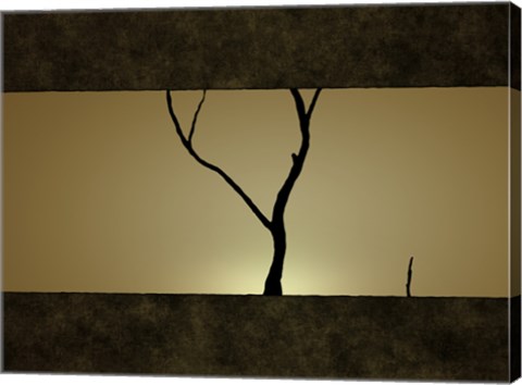 Framed Tree at Sunset Print